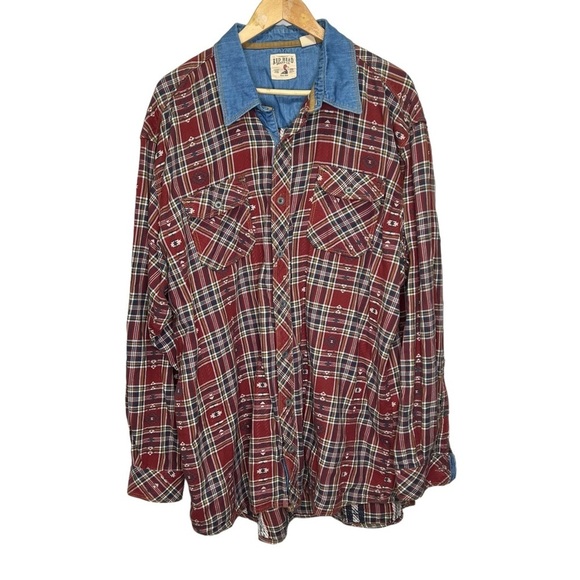 RedHead Flannel Button Down Shirt 100% Cotton Size 2XLT - Picture 1 of 12